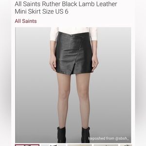 AllSaints leather mini skirt